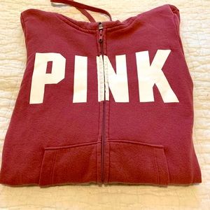 PINK Brand Zip-Up Hoodie; Size: Small